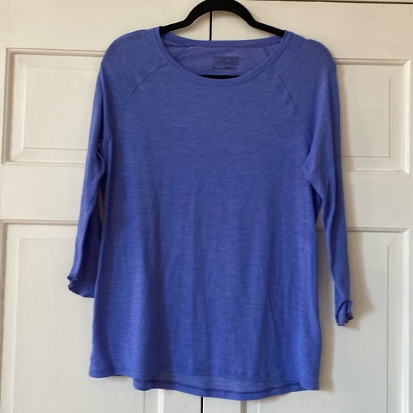 Patagonia 3/4 Sleeve Women’s Lightweight Size Large Tee Shirt Blue - Picture 3 of 9